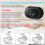 Automatic Soap Dispenser for Bathroom, Electric Foaming Handwash Dispenser, 500ml Wall Mounted Touchless Shampoo Hand Wash Dispenser with 3 Adjustable Bubble Levels with Bracket (Black)