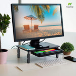Monitor Stand for Desk, Monitor Stand Riser with Drawer 3 Height Adjustable PC Monitor Riser Stand Monitor Stand for Table Monitor Riser Printer Stand CPU Stand for Laptop Notebook Computer