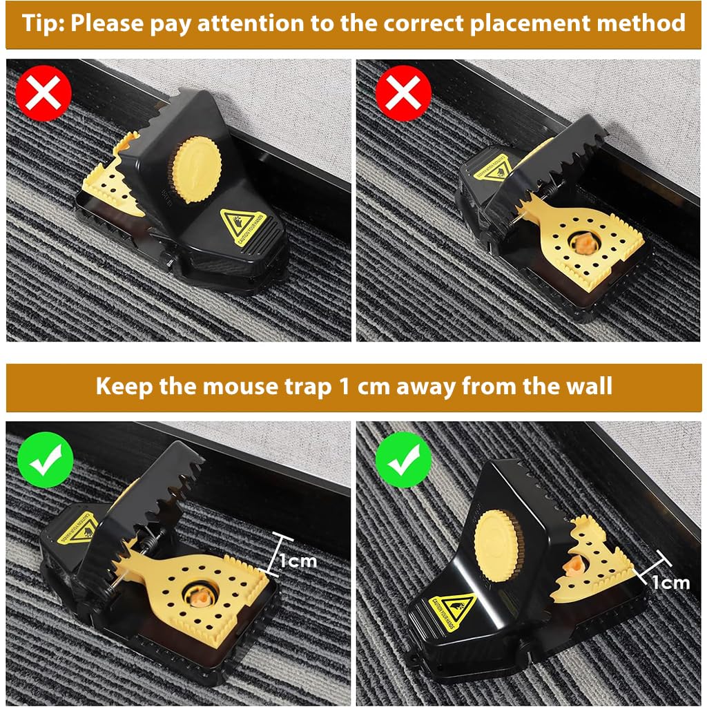 HASTHIP Rat Trap for Home with Quick Trigger Mechanism and Reusable ABS Design | 2Pcs