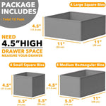 HASTHIP Kleiderschrank Organizer for Clothes with 12 Pack Collapsible Design | Fabric Storage Boxes