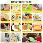 HASTHIP Kids Kitchen Set for Girls with 27 Pcs Utensils and Safety Plastic Tools | Educational Play Cooking Toys