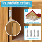 HASTHIP Cabinet Magnetic Catch for Doors and Drawers featuring 15lb Force & Adhesive Mount | Stainless Steel Ultra Thin Latch 12 Pack