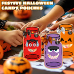 HASTHIP Halloween Treat Bag Fillers for Trick or Treat with 18 Sets 9 Designs | Paper Candy Pouches