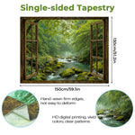HASTHIP Window Tapestry with Landscape Print for Bedroom & Living Room