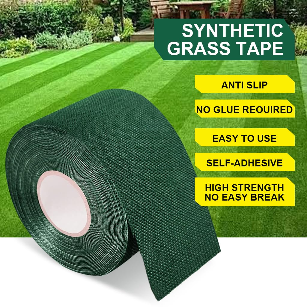 HASTHIP Grass Patch Sticker for Lawn Repair with Double Sided Adhesive | 50mm x 5m Roll