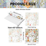 HASTHIP Privacy Glass Window Film for Home and Office with Static Cling 45cm x 2m | UV Resistant Floral Design