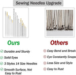 HASTHIP Hand Sewing Needles Set for DIY Crafts with 85 pcs and Self Threading Design | Stainless Steel