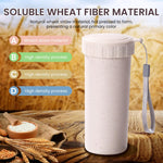 HASTHIP Water Bottle Set for Gym and Office with Leak-Proof Lid and Hand Strap 330ml | Wheat Straw BPA-Free Bottles