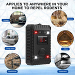 HASTHIP Ultrasonic Car Rat Repellent for Vehicles and Home with Dual Power Supply 2PCS | Featuring Flash LED Strobe and Smart Vibration Sensor