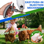 HASTHIP Livestock Syringe for Vaccines with 5ml Adjustable Dose featuring Automatic Repeating Mechanism | Ideal for Cattle Sheep and Pig Injections