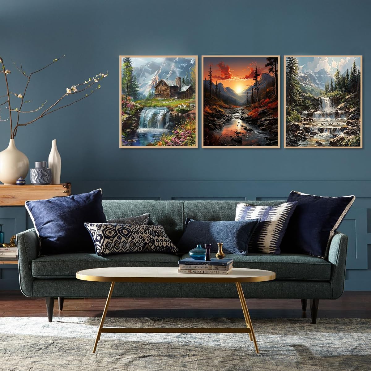HASTHIP Diamond Art Painting Kit for Home Wall Decor featuring 4PCS 11.8 x 11.8 in Scenery | DIY Gift for Beginners