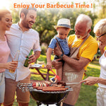 HASTHIP Corn Holders for BBQ and Grilling featuring Dual Fork Design with Ergonomic TPR Grip | 8pcs 430 Stainless Steel Interlocking Skewers