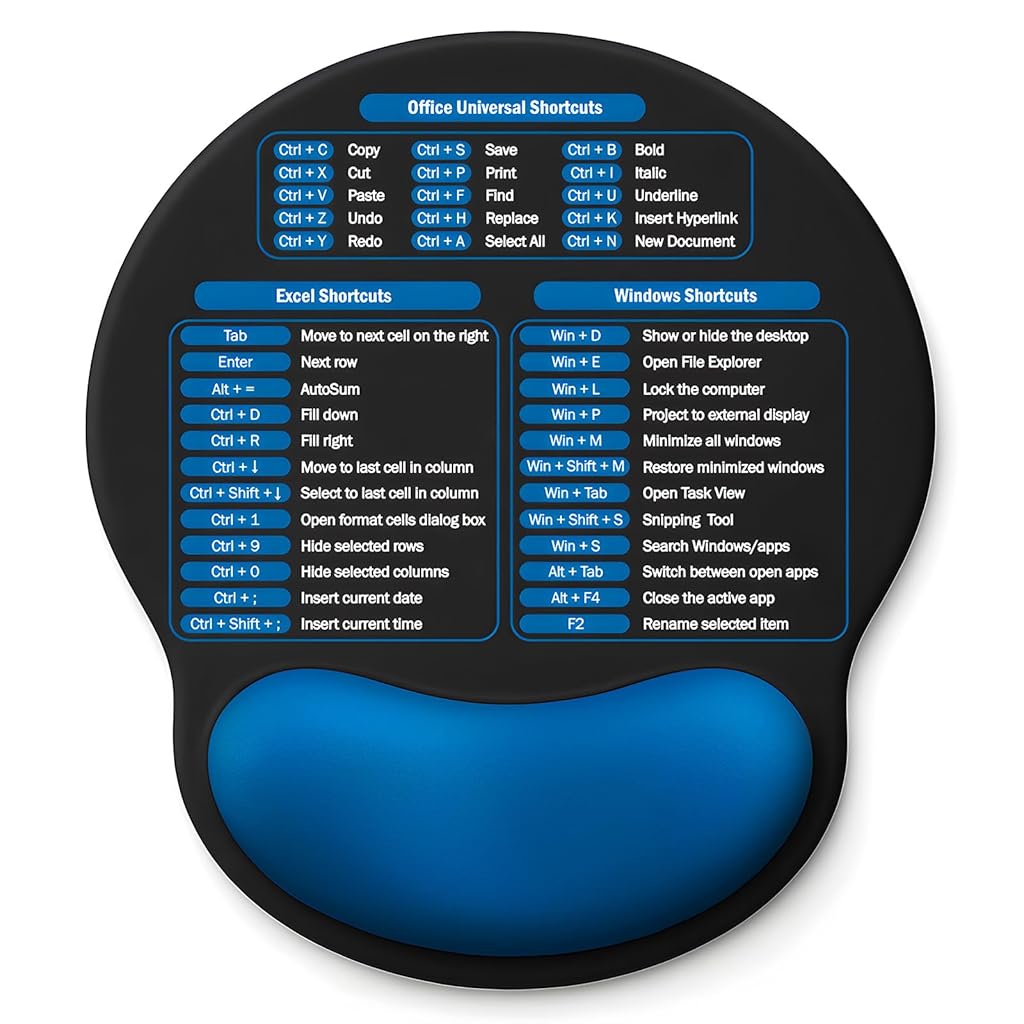 HASTHIP® Mouse Pad with Wrist Rest - Ergonomic Memory Foam Support