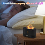 HASTHIP Air Humidifier for Bedroom with 180ml Tank and Ultrasonic Cool Mist | 7 Color Flame Light