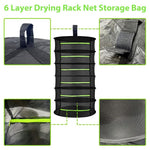 HASTHIP Herb Drying Rack for Herbs and Plants with 6 Layer 60cm Mesh Net | Black Foldable Design