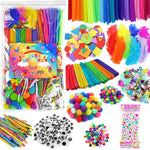 HASTHIP Art and Crafts Supplies Kit for Kids DIY Projects with Colorful Buttons and Googly Eyes | Ideal for Educational and Creative Activities