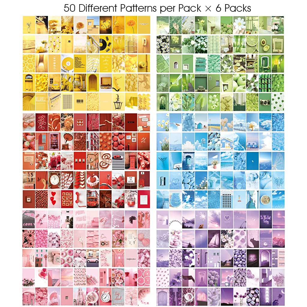 HASTHIP Washi Sticker Set for Scrapbook and Journals with 300 Sheets and Self Adhesive Paper | 6 Themed Books for DIY Crafts
