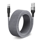 HASTHIP® Cable USB Tipo C 5m 3A Carga Rápida PD 15W,Cable de Datos Nylon Trenzado 480Mbps,Largo y Duradero Compatible con Teléfonos Tabletas PS5 y Discos Duros Externos