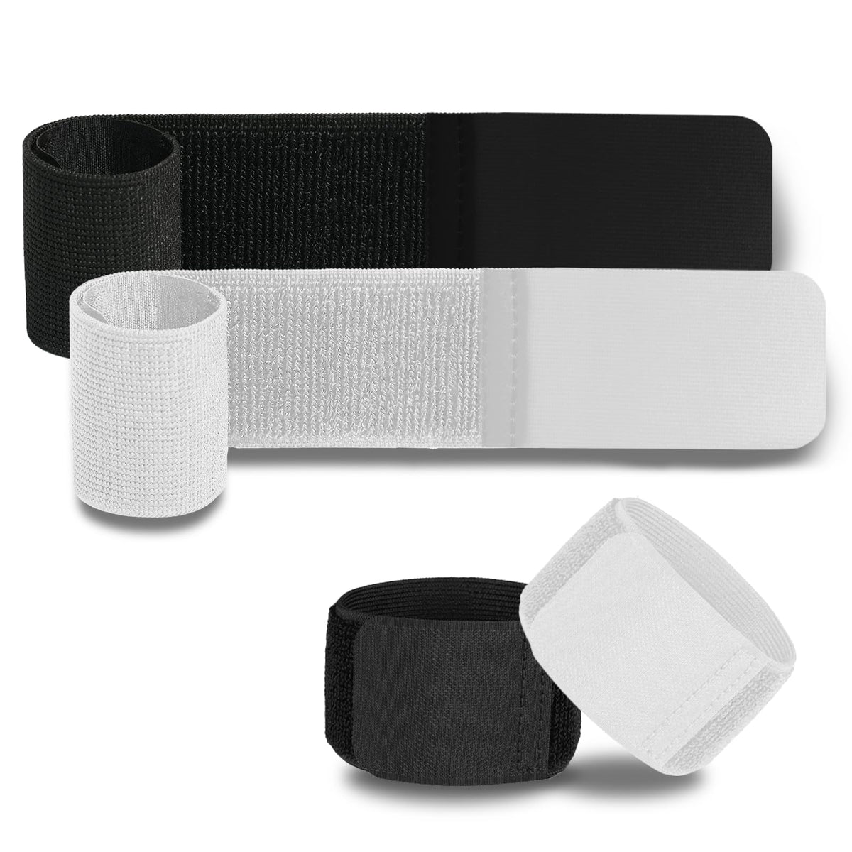 HASTHIP® Proberos 2Pcs Adjustable Soccer Shin Guard Straps, Elastic Shin Pad Sleeves with Hook & Loop Fastener, Non-Slip Football Shin Guard Holders, Breathable Support Bands, 29.5x5cm