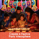 HASTHIP Happy Diwali Banner for Home and Porch Decoration featuring Gold Letter Design | Ideal for Festival of Lights and Deepavali Celebrations