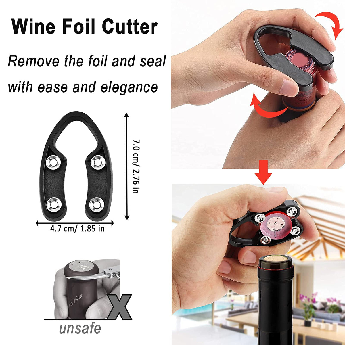 HASTHIP Wine Opener Gift Set for Home and Bar with 3 pcs Wing Corkscrew | Zinc Alloy Ergonomic Design