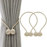 HASTHIP Magnetic Curtain Tiebacks for Home and Office with Strong Nickel Magnet | 16in Rope