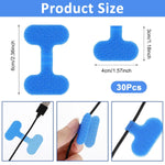 HASTHIP Cable Labels for Easy Wire Organization with Reusable Hook & Loop Design | 30 Pcs in 8 Colors