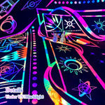 HASTHIP Sun and Moon Tapestry for Wall Decor with UV Light Reactive Glow 51 x 59 in Polyester