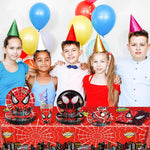 HASTHIP Kids Birthday Party Superhero Set for Tableware with 81 pcs Plates and Cups | Easy Cleanup Supplies
