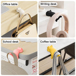 HASTHIP Desk Bag Hooks for Home and Office with Self Adhesive Design | 4 Pcs Cartoon Kitty Hangers