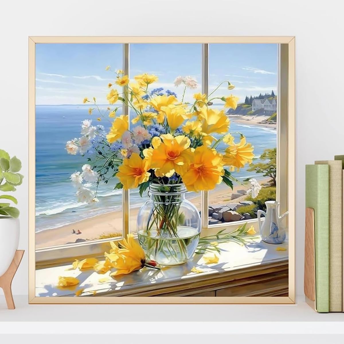 HASTHIP Paint by Numbers Kit for Adults with Acrylic Pigments | 16x20 in 2PCS DIY Canvas Art