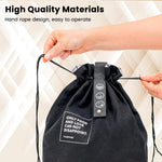HASTHIP Reusable Lunch Bag for Work and Picnic with Drawstring Closure and Insulated Canvas 21x15x30cm