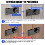 HASTHIP Cabinet Password Lock for Small Doors and Cabinets featuring 3 Digit Combination | Black Zinc Alloy 3 PCS Set