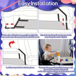 HASTHIP Portable Airplane Bed for Kids with Adjustable Strap Support 78×43cm Blue Universe | Travel Seat Extender for Toddlers