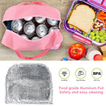 HASTHIP Lunch Bag for School and Office with Insulated Liner and Zipper | 21x12x18cm Portable Food Pouch