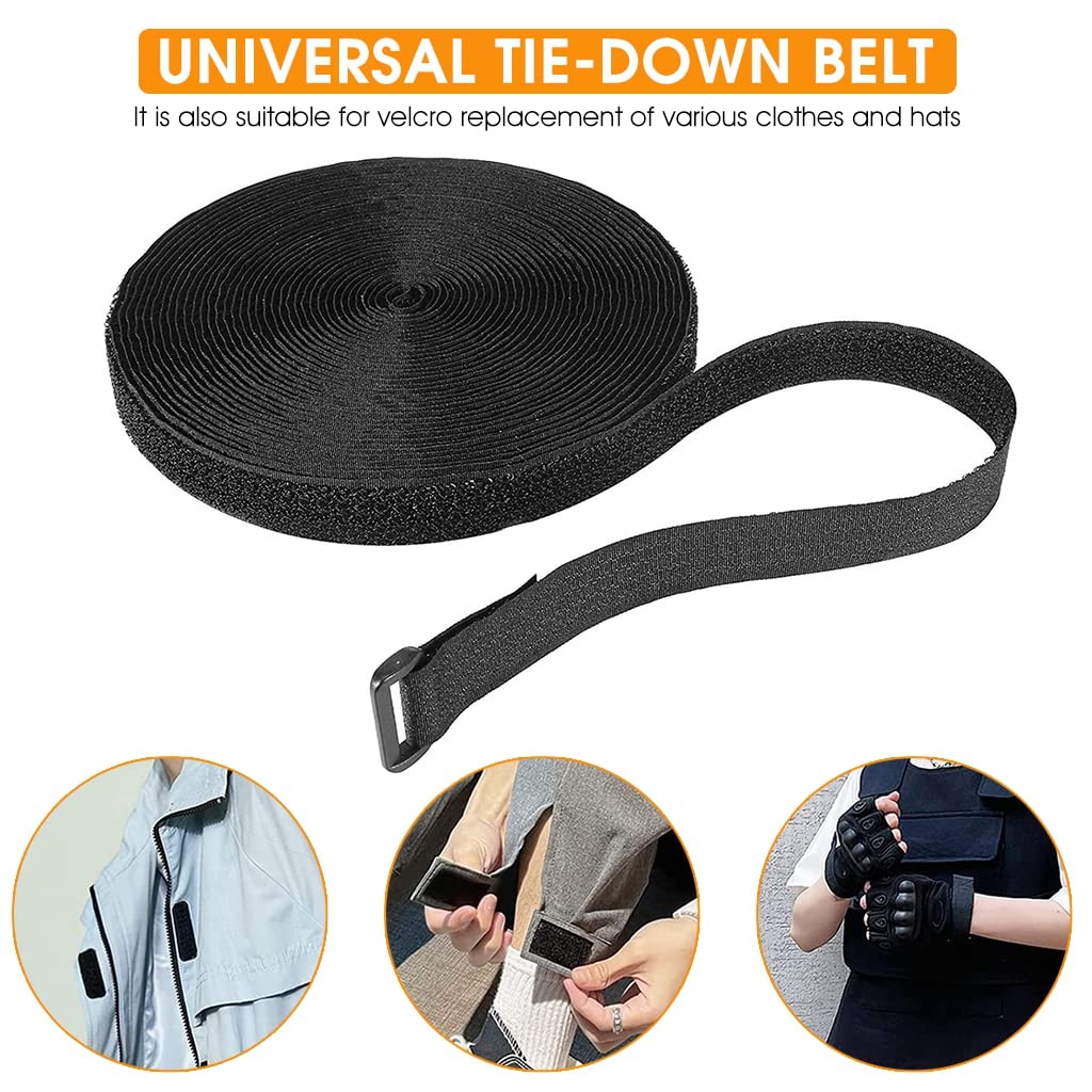 HASTHIP Cable Organiser Ties for Home and Office Use featuring 5m Roll and 25 Buckles | Adjustable Nylon Hook and Loop Strap