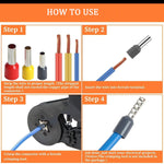 HASTHIP Electronic Wire Ferrules Kit 3600pcs for AWG23‑7 with Copper Crimp Connectors | Insulated Pin End Terminals for Electrical Wiring