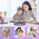 HASTHIP Butterfly 5D Diamond Painting Kit for DIY Wall Art with Tools Blue Purple 14x14 in 2 pcs