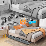 HASTHIP Under Bed Storage for Clothes and Shoes with Wheels and Clear Lid 80x44x13cm