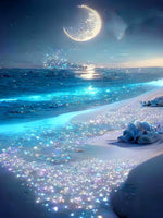 HASTHIP® Beach Diamond Art Painting by Number Kits