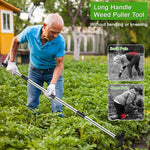 HASTHIP Weeder Tool for Gardening with 1.5m Long Handle and X Cutout Hoe | Stainless Steel