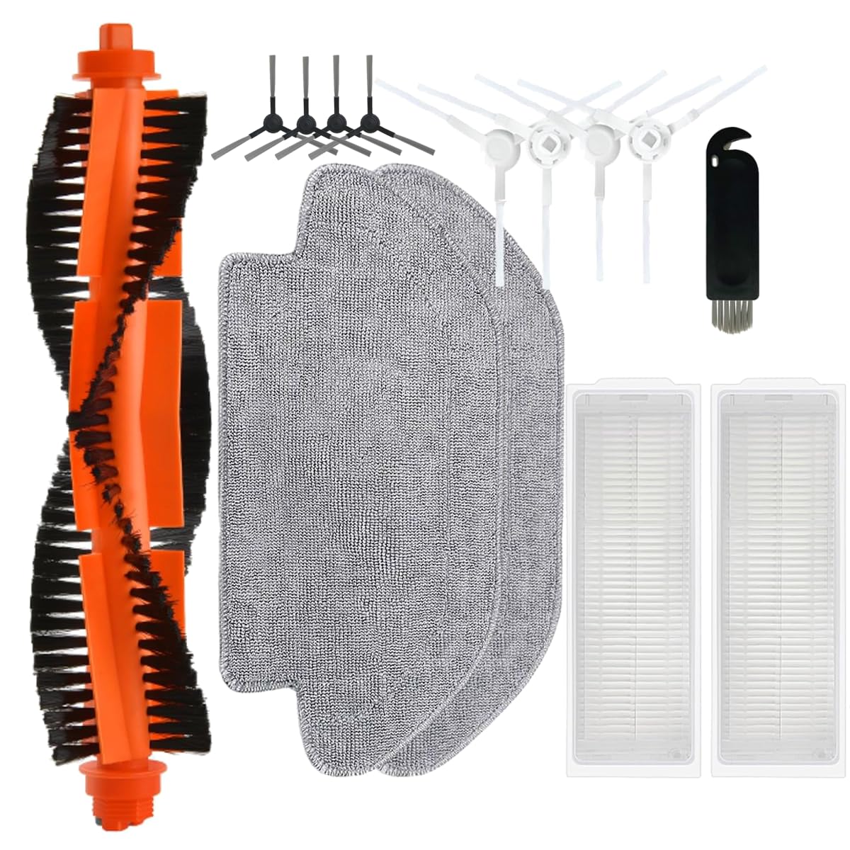 HASTHIP Replacement Kit for Mi Robot Vacuum Mop P with Anti Tangle Side Brushes | 14Pcs Set