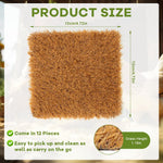 HASTHIP Chicken Coop Mat for Nesting Boxes with Non Slip Backing 12cmx12cm | Reusable Grass Surface