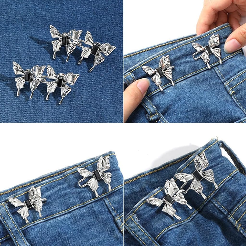 HASTHIP® 2 Sets Jeans Tightening Clips, Buttons for Jeans