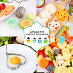 HASTHIP® 32Pcs Cookie Cutter Shapes Fruit Fork Set Stainless Steel Press Fruit Cutter Shapes Cookie Cutter Shapes Cartoon Biscuit Mold Easter Biscuit Mold DIY Baking Essentials Supplies