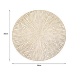 HASTHIP Placemats for Table Decoration with Anti Slip Strip Design 2pcs 38cm PVC Gold and Silver | Perfect for Dining and Banquets