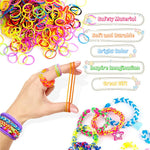 HASTHIP® Loom Bands Kit for Kids Girls,Rainbow Looms Rubber Band Craft Friendship Bracelet Making Loom Band Set With Braiding Tools,