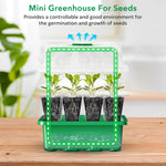 HASTHIP Plastic Seedling Germination Tray for Indoor Gardening with 12 Cell Drainage | 5Pcs Reusable Greenhouse Starter Kit