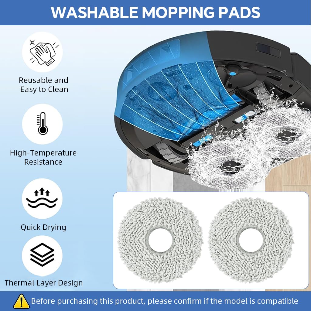 HASTHIP Replacement Parts for Ecovacs T30 Omni PRO with 30 pcs full accessory kit | main brush side brushes mop pads filters and dust bags
