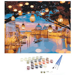 HASTHIP DIY Oil Painting Kit for Beginners with 3 Brushes and Pigments 40×50cm Canvas(Characters including spaces: 88)